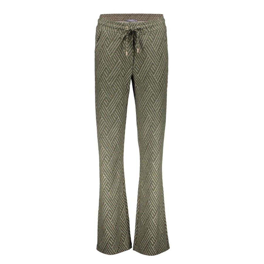 Vrouwen Geisha Fashion | Geisha Dames Flared Broek 31870-47 Olive