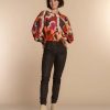 Vrouwen Geisha Fashion | Geisha Dames Blouse Met Print 33688-20 Off-White