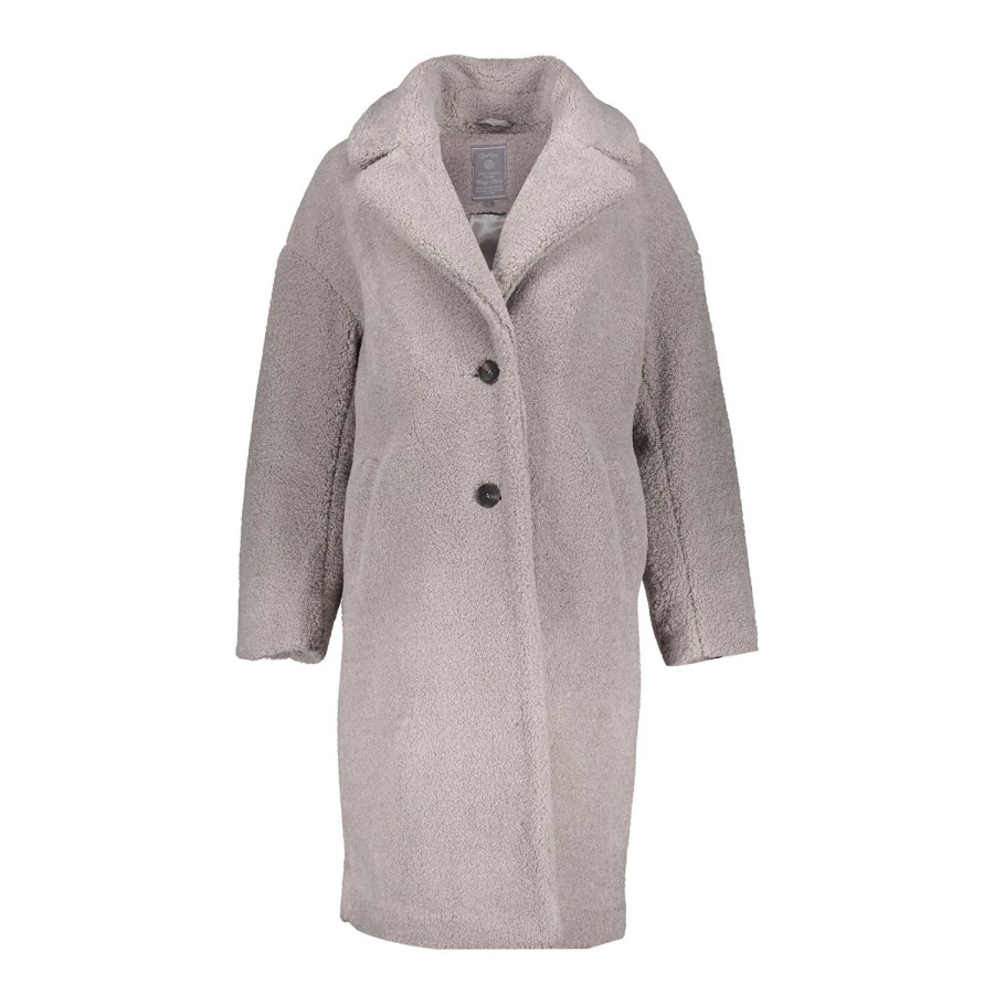 Vrouwen Geisha Fashion | Geisha Teddy Coat 28562-12 Light Grey