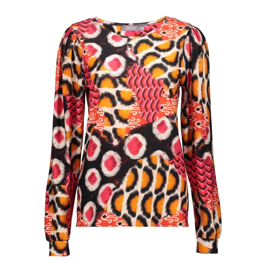 Vrouwen Geisha Fashion | Geisha Dames Top Met Print 32912-20 Roze