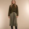 Vrouwen Geisha Fashion | Geisha Dames Plisse Rok 36509-10 Bronze