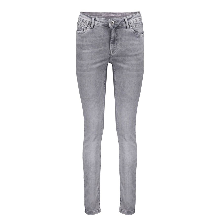 Vrouwen Geisha Fashion | Geisha Skinny Jeans Fancy Details 21591-50 Lou Light Grey