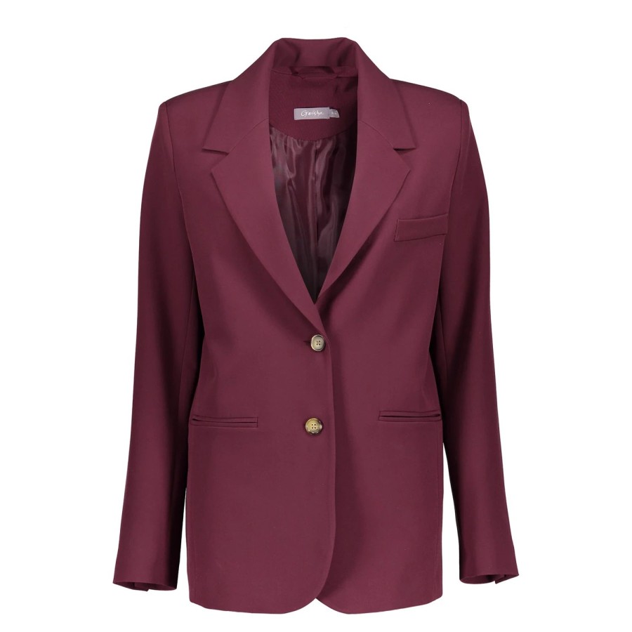 Vrouwen Geisha Fashion | Geisha Dames Blazer 35546-32 Aubergine