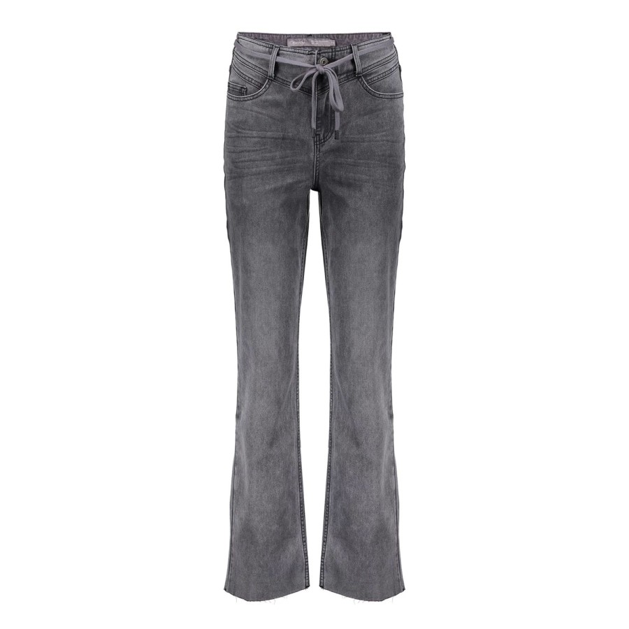 Vrouwen Geisha Fashion | Geisha 5-Pocket Wide Jeans String 21714-10 Grey Denim