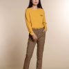 Vrouwen Geisha Fashion | Geisha Top Decoratieve Chestpocket 93514-10 Corn