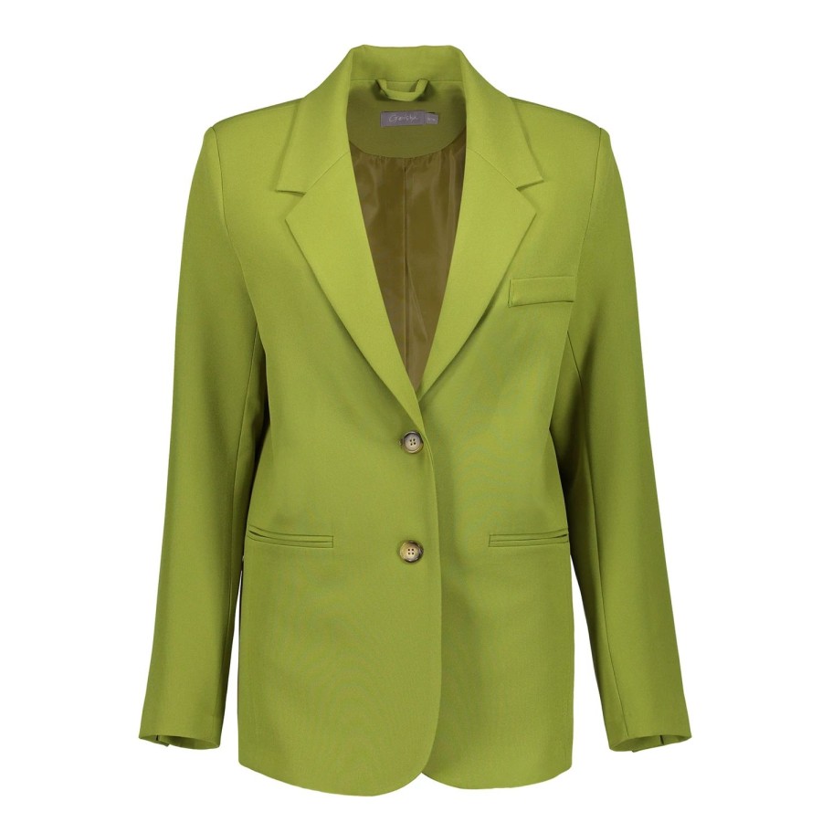 Vrouwen Geisha Fashion | Geisha Dames Uni Blazer 35820-32 Olive