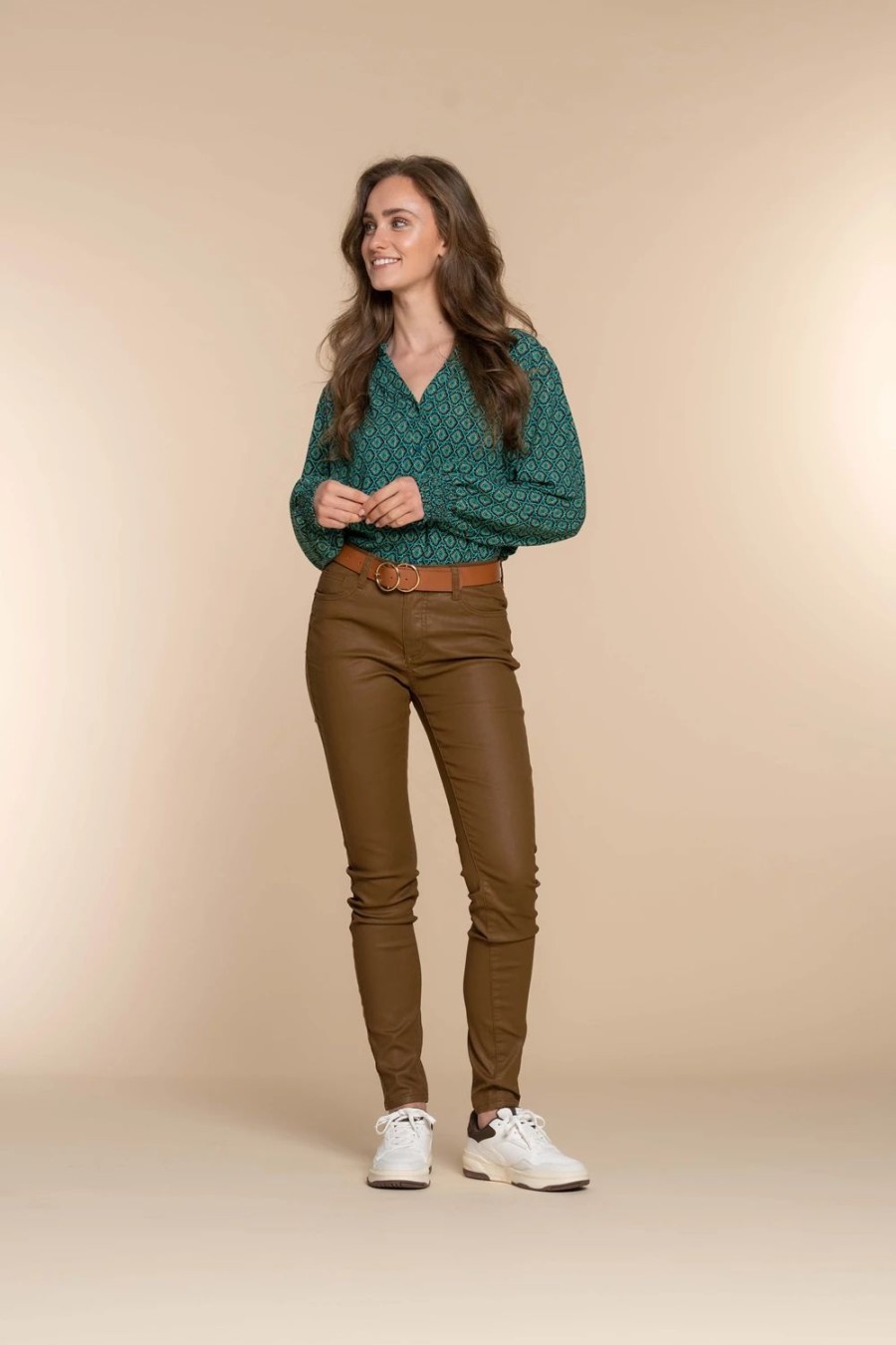 Vrouwen Geisha Fashion | Geisha Dames Jogg Skinny Jeans 31538-10 Camel