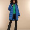 Vrouwen Geisha Fashion | Geisha Dames Puffer Jas 38533-12 Royal Blue