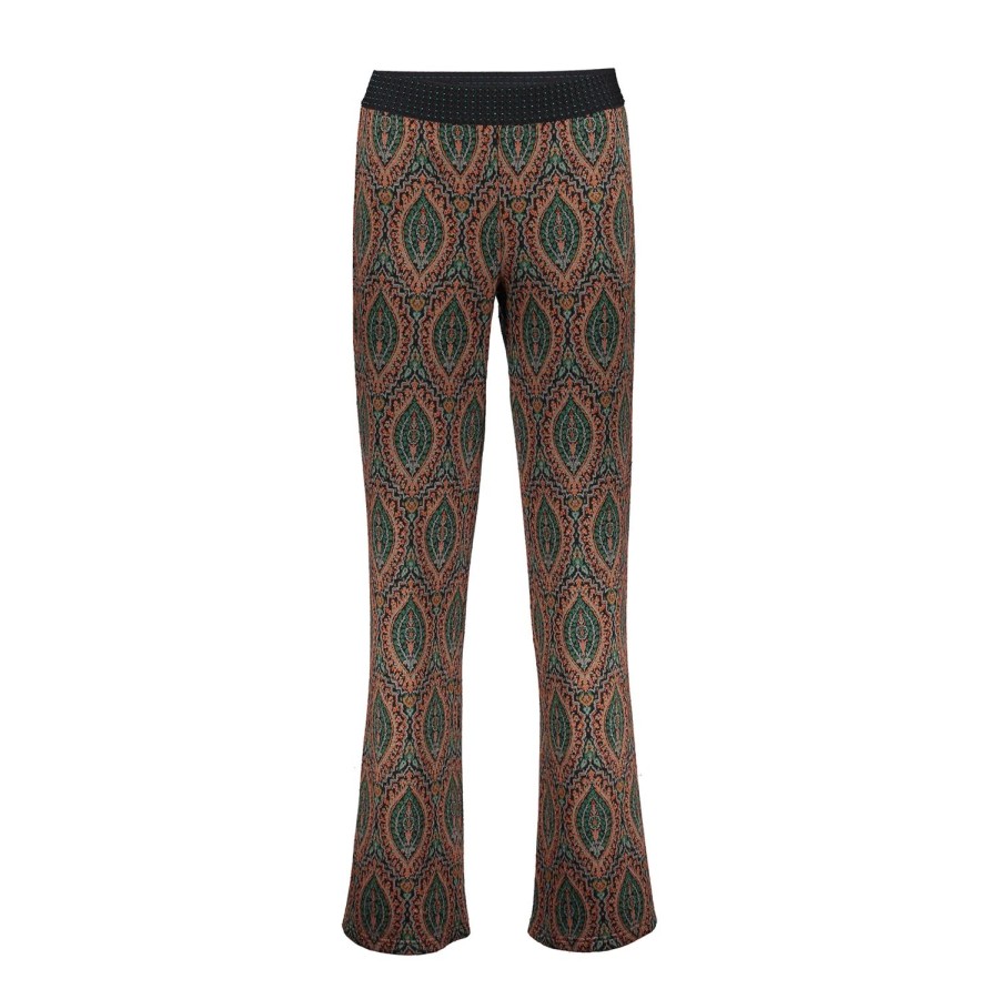 Vrouwen Geisha Fashion | Geisha Dames Broek Met Paisley Print 31952-20 Zwart