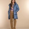 Vrouwen Geisha Fashion | Geisha Dames Puffer Jas 38560-21 Blue