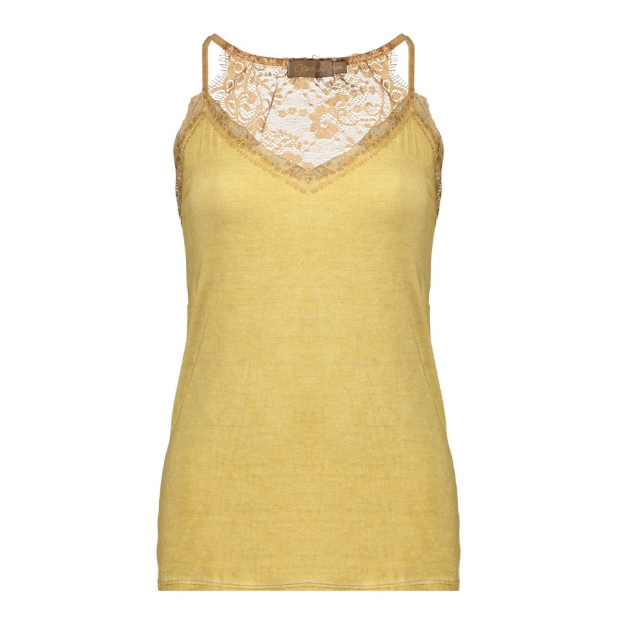 Vrouwen Geisha Fashion | Geisha Dames Singlet 82528-70 Mustard