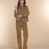 Vrouwen Geisha Fashion | Geisha Dames Corduroy Jasje 35506-10 Camel