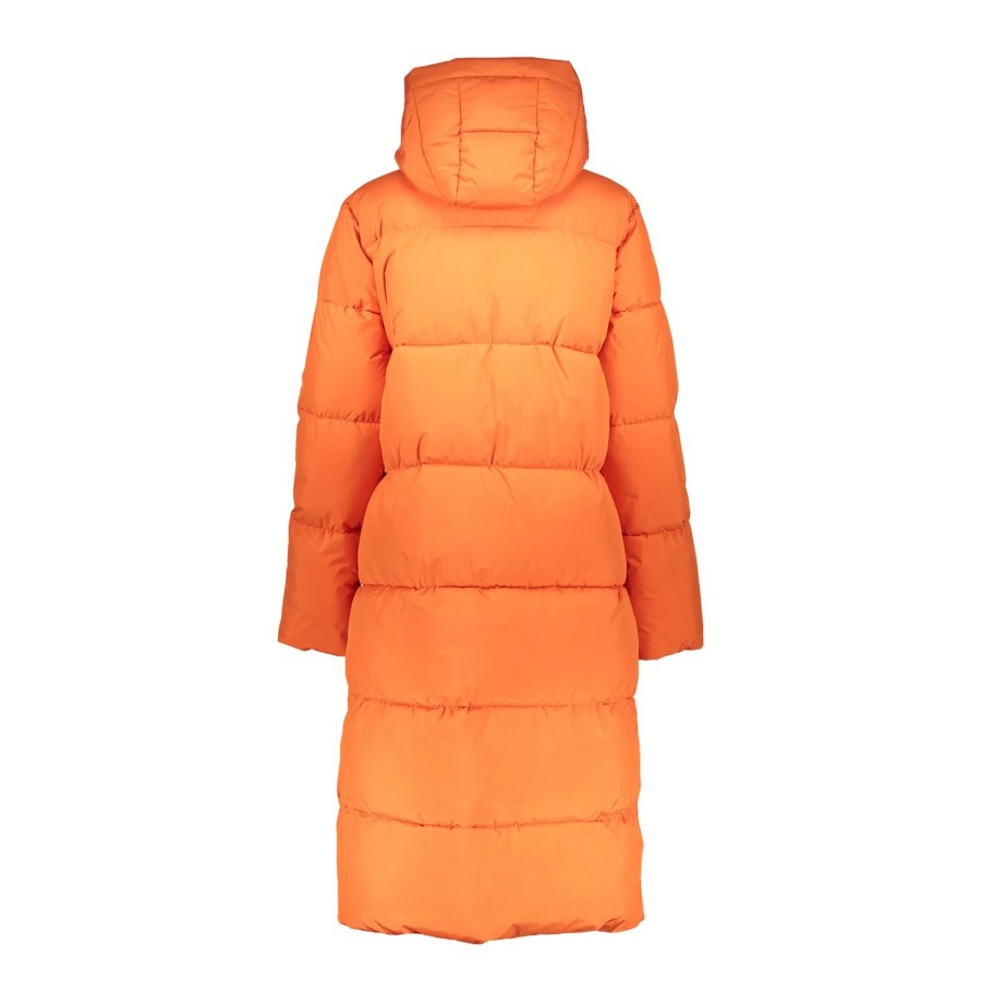 Vrouwen Geisha Fashion | Geisha Dames Lange Puffer Jas 38563-21 Oranje