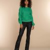 Vrouwen Geisha Fashion | Geisha Dames Flared Jeans 31543-10 Zwart