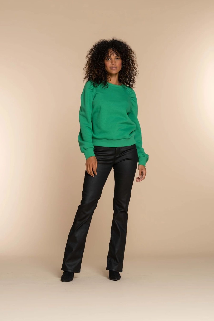 Vrouwen Geisha Fashion | Geisha Dames Flared Jeans 31543-10 Zwart