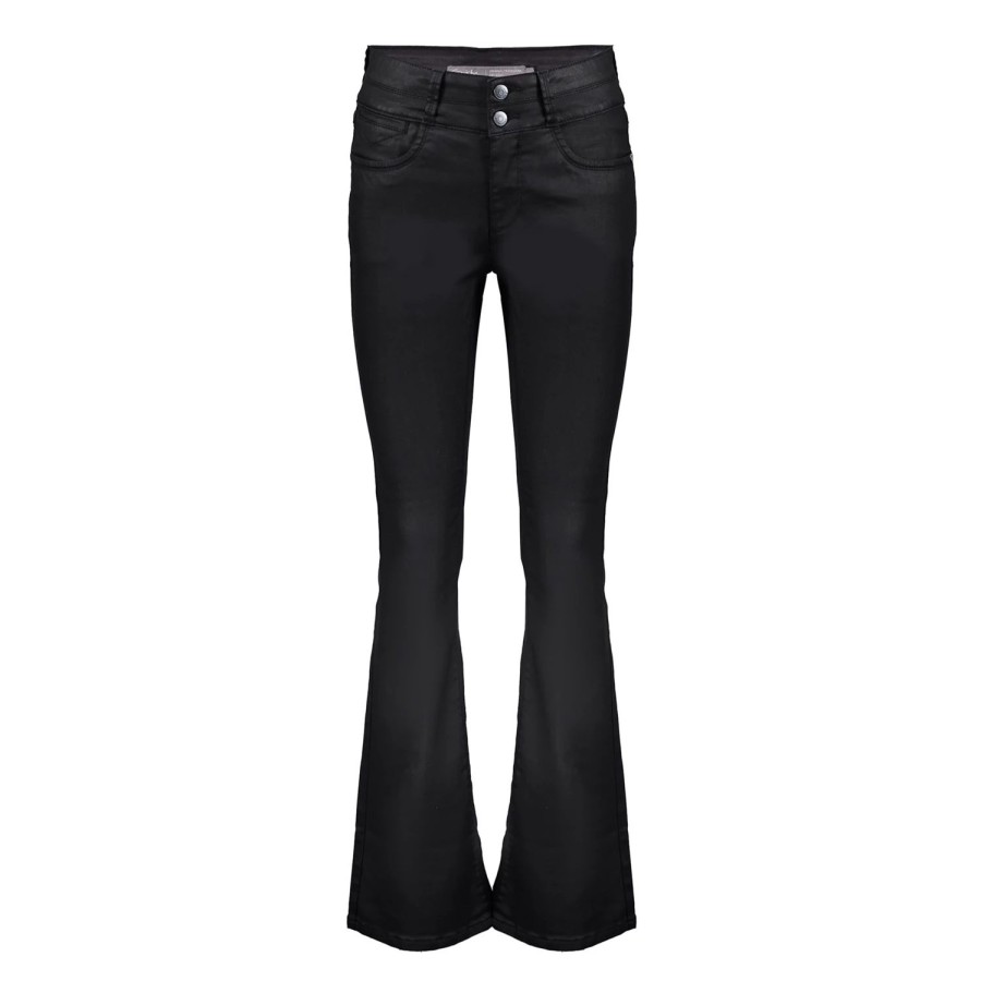 Vrouwen Geisha Fashion | Geisha Dames Flared Jeans 31543-10 Zwart