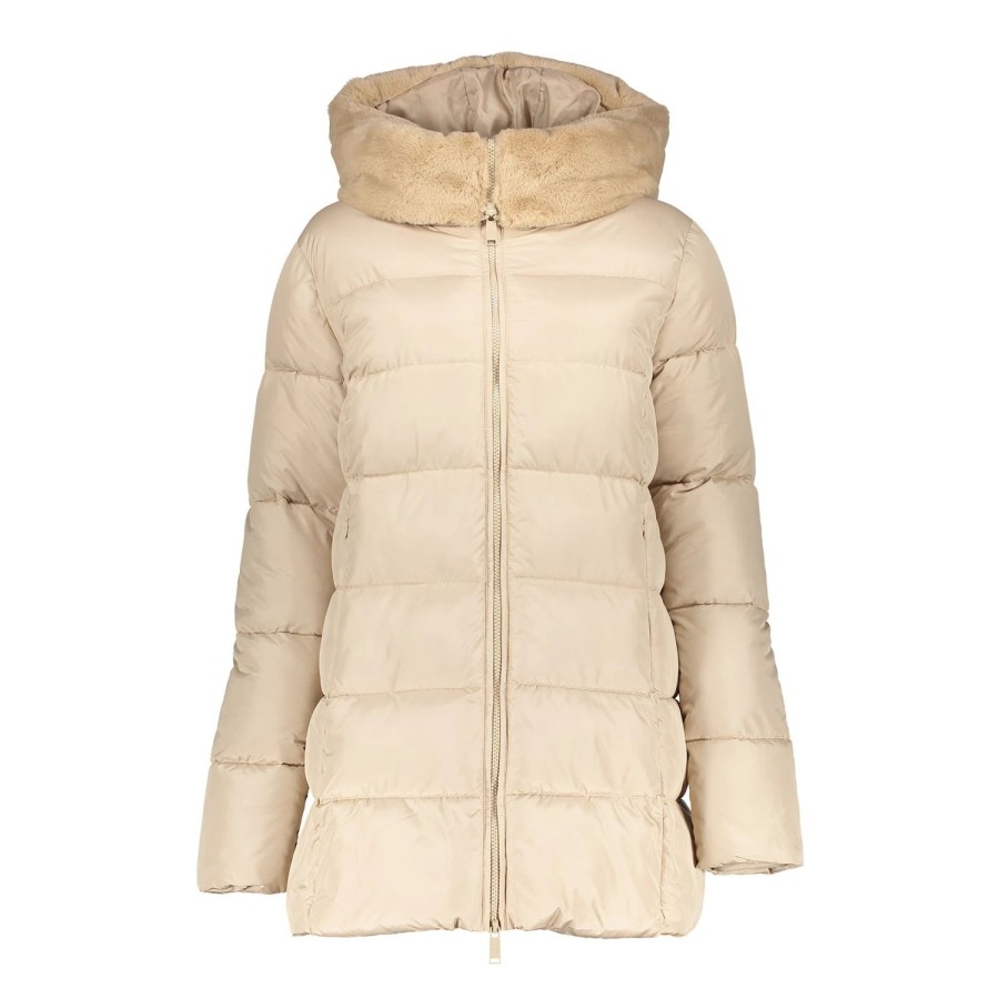 Vrouwen Geisha Fashion | Geisha Dames Korte Puffer Jas 38571-21 Sand