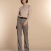 Vrouwen Geisha Fashion | Geisha Dames Gebreide Trui Met Pofmouwen 34587-14 Light Sand