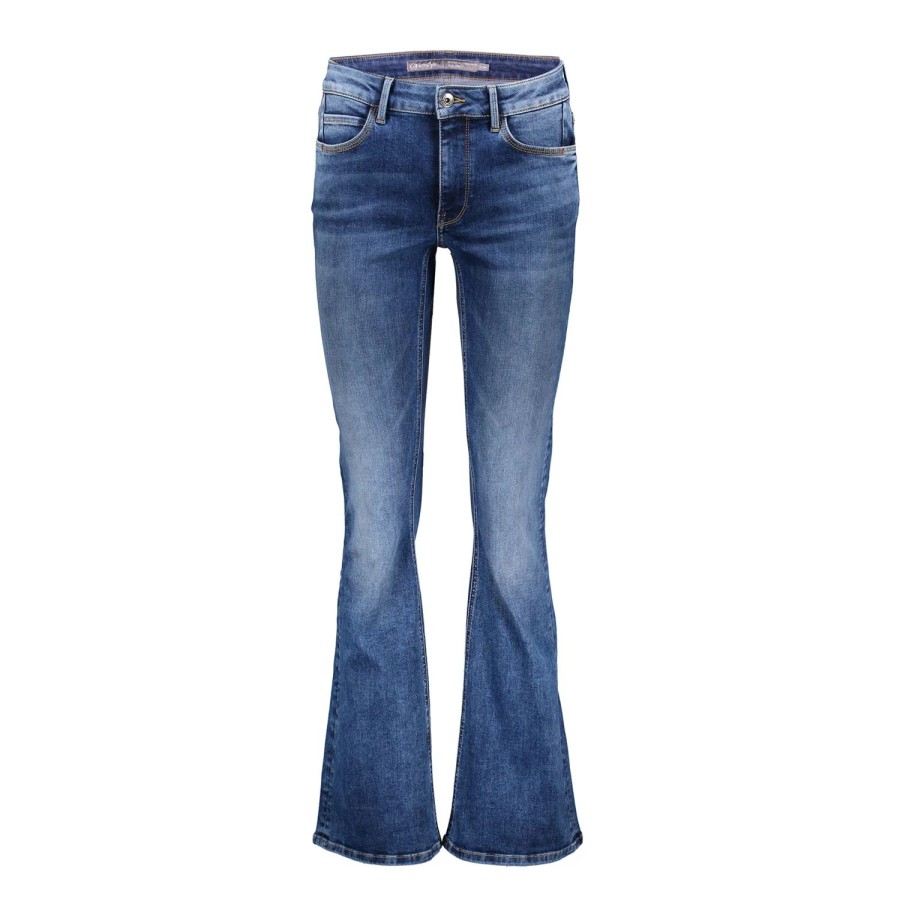 Vrouwen Geisha Fashion | Geisha 5-Pocket Flared Jeans 21581-50 Belle Blue Denim