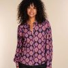 Vrouwen Geisha Fashion | Geisha Dames Kleurrijke Blouse 32900-20 Zwart