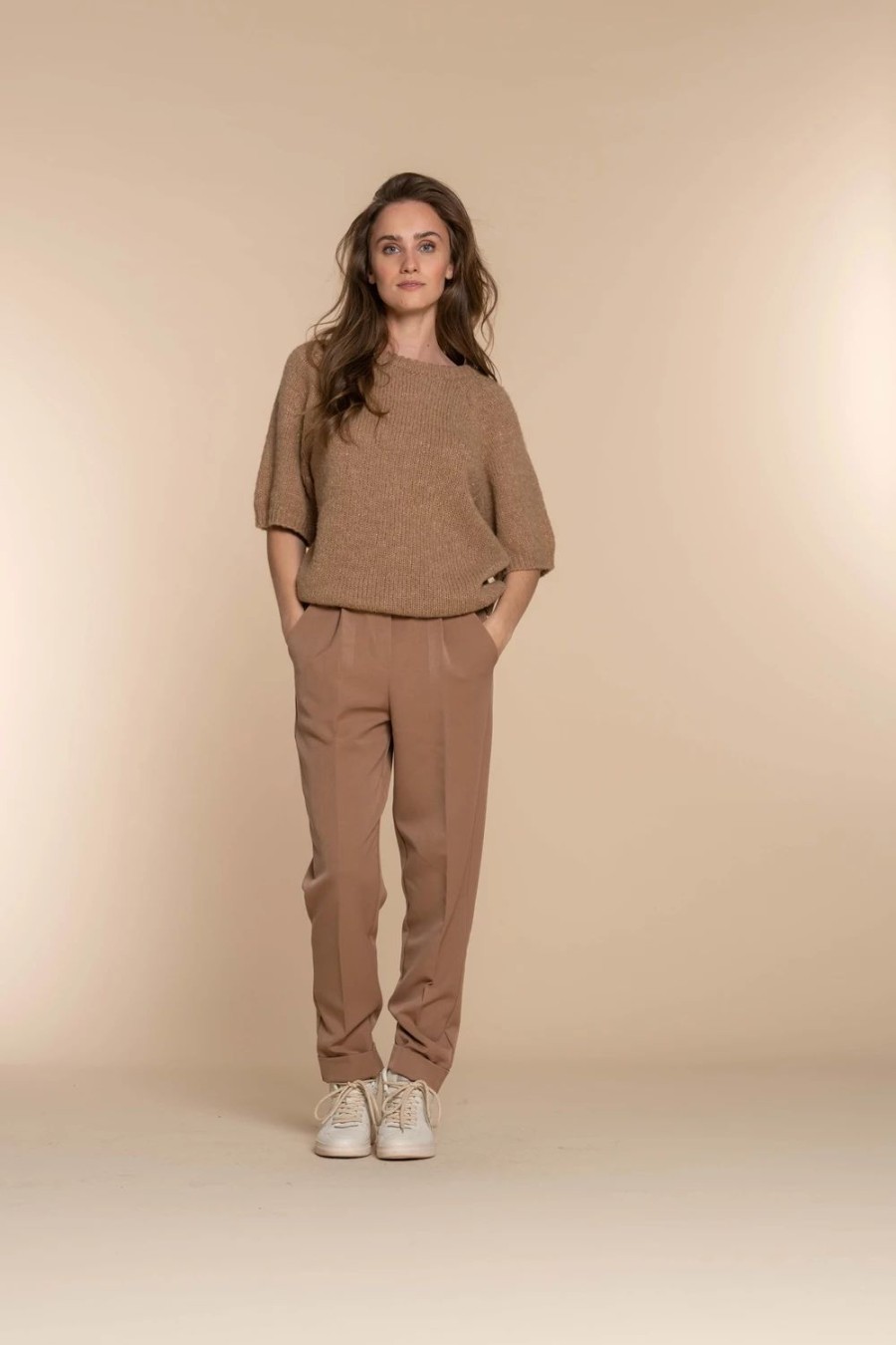 Vrouwen Geisha Fashion | Geisha Dames Pantalon Met Naad 31551-60 Sand