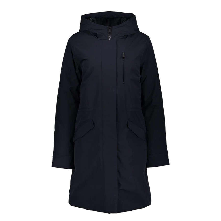 Vrouwen Geisha Fashion | Geisha Winterjas Met Capuchon 28559-12 Navy