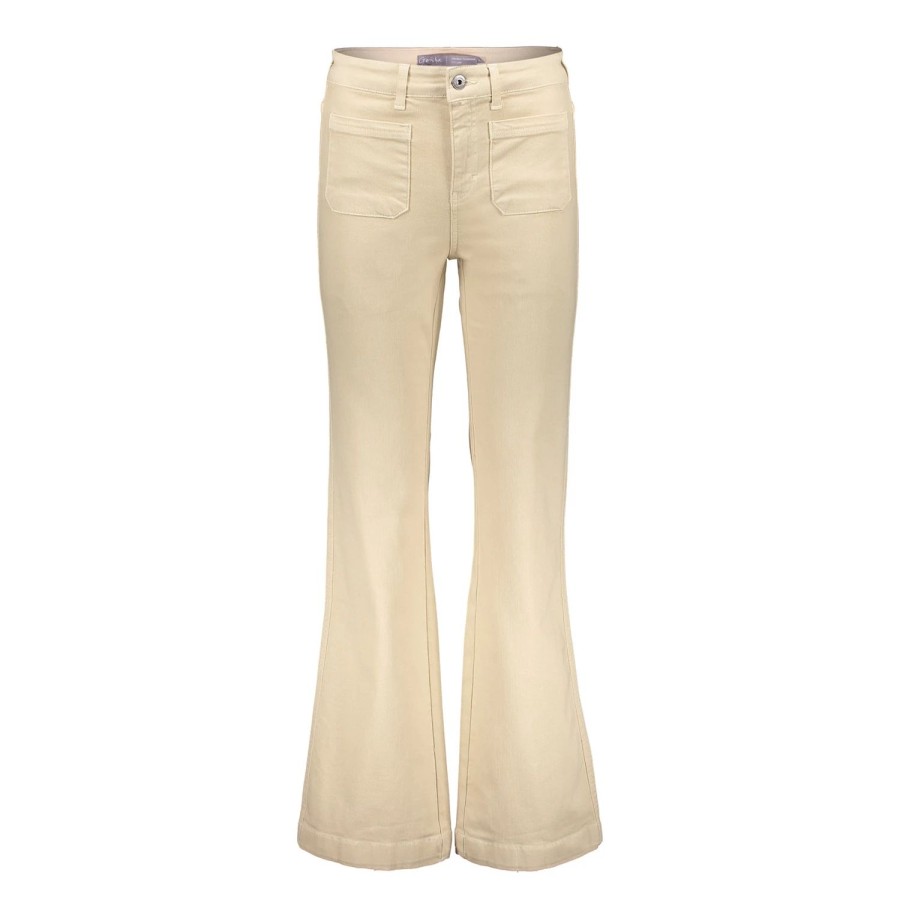 Vrouwen Geisha Fashion | Geisha Dames Flared Jeans 31884-42 Ivory