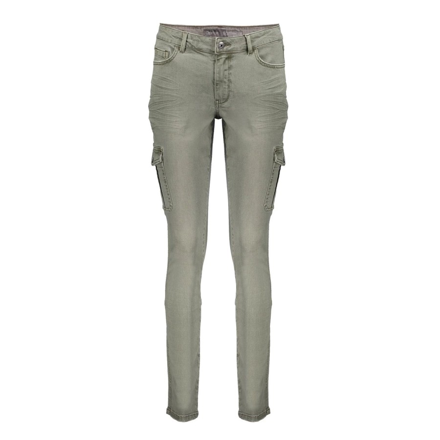 Vrouwen Geisha Fashion | Geisha Cargo Jog Denim Jeans 21724-10 Army