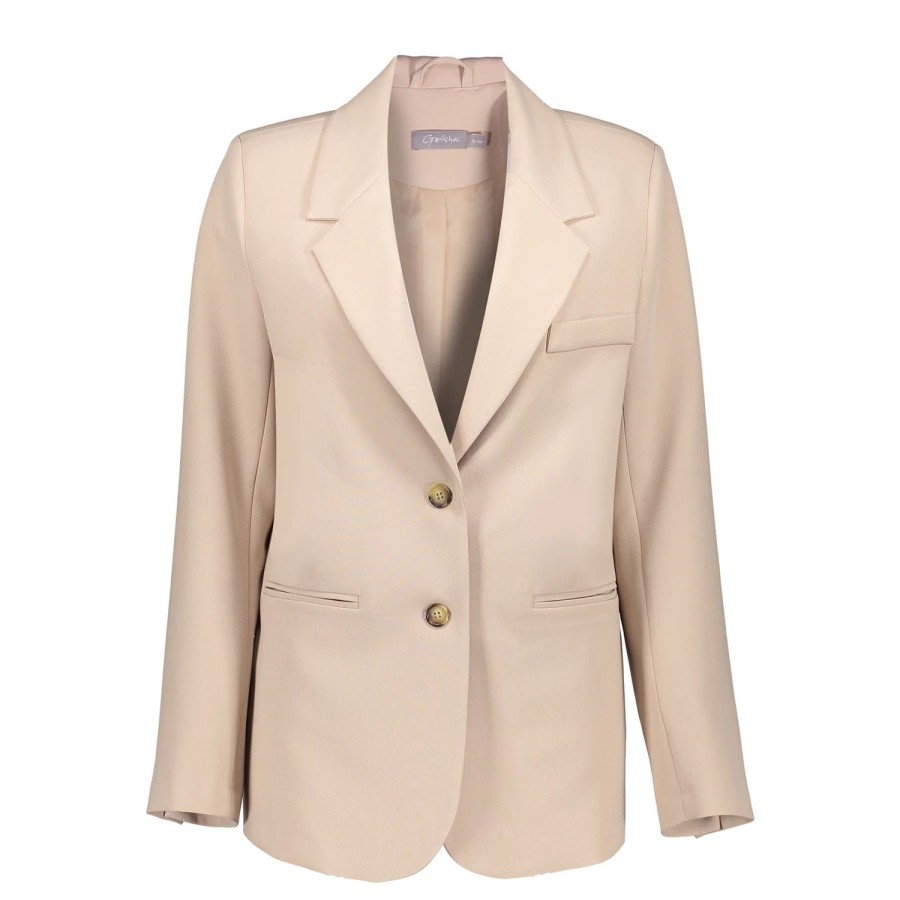 Vrouwen Geisha Fashion | Geisha Dames Uni Blazer 35820-32 Sand