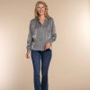 Vrouwen Geisha Fashion | Geisha Dames Flared Jeans Met Stretch 31501-10 Mid Blue Denim