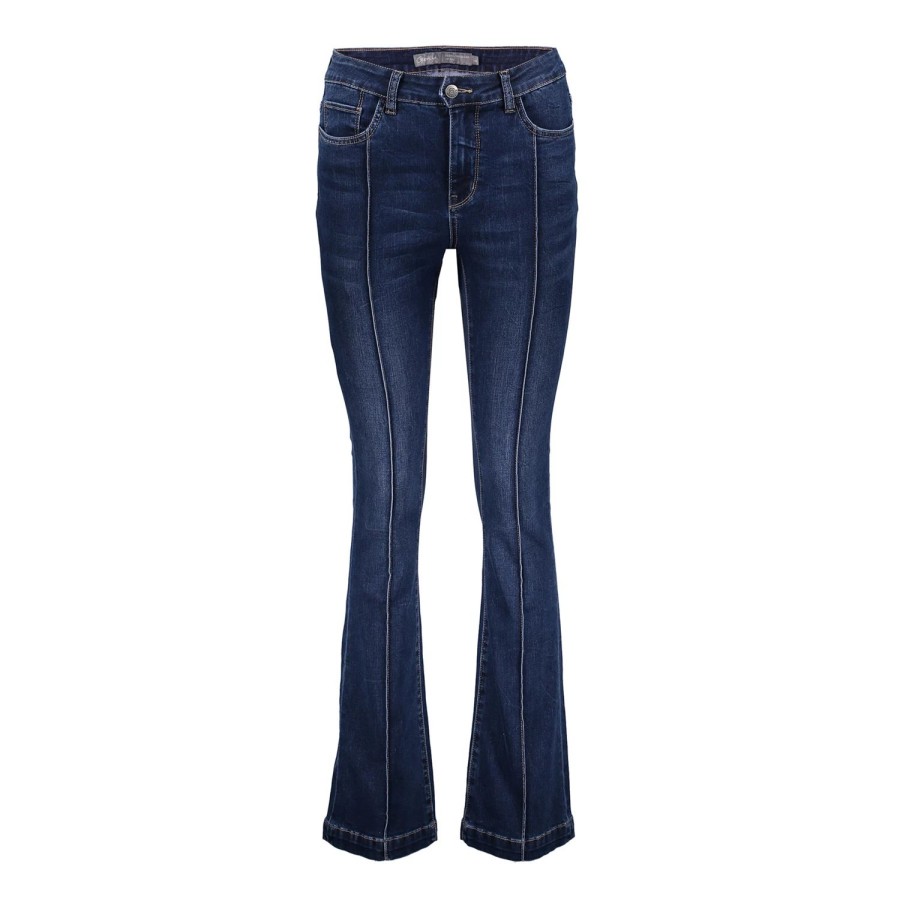 Vrouwen Geisha Fashion | Geisha Dames Flared Jeans Met Stretch 31501-10 Mid Blue Denim