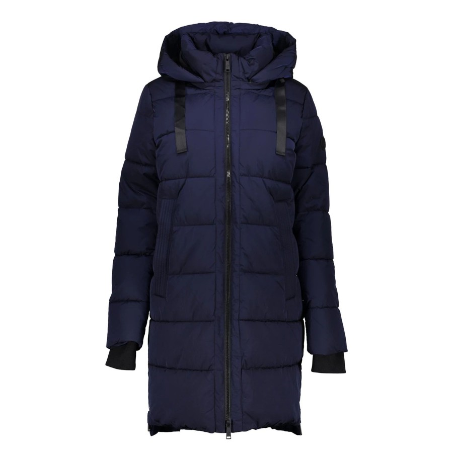 Vrouwen Geisha Fashion | Geisha Dames Puffer Jas 38533-12 Navy