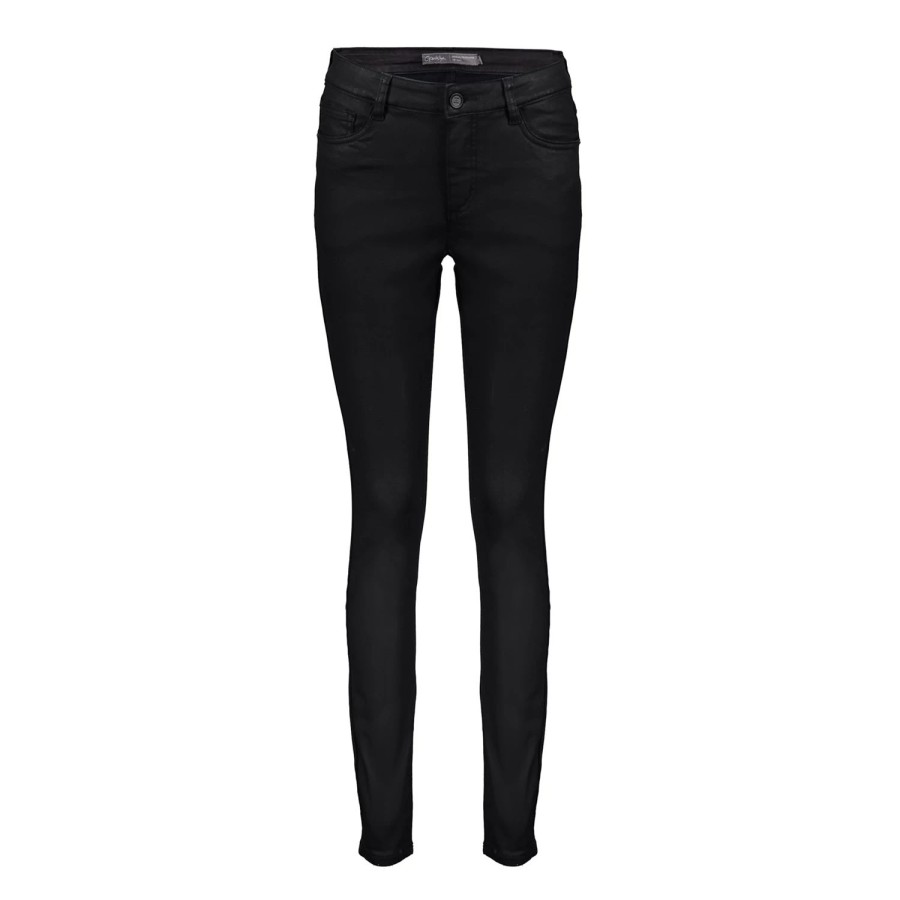 Vrouwen Geisha Fashion | Geisha Coated Jog Slim Fit Jeans 21502-10 Zwart