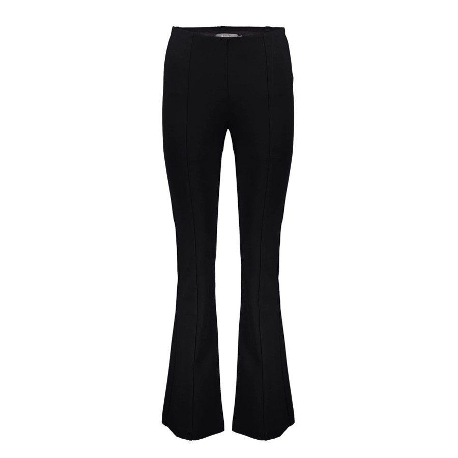 Vrouwen Geisha Fashion | Geisha Dames Flared Punto Pantalon 31544-10 Zwart