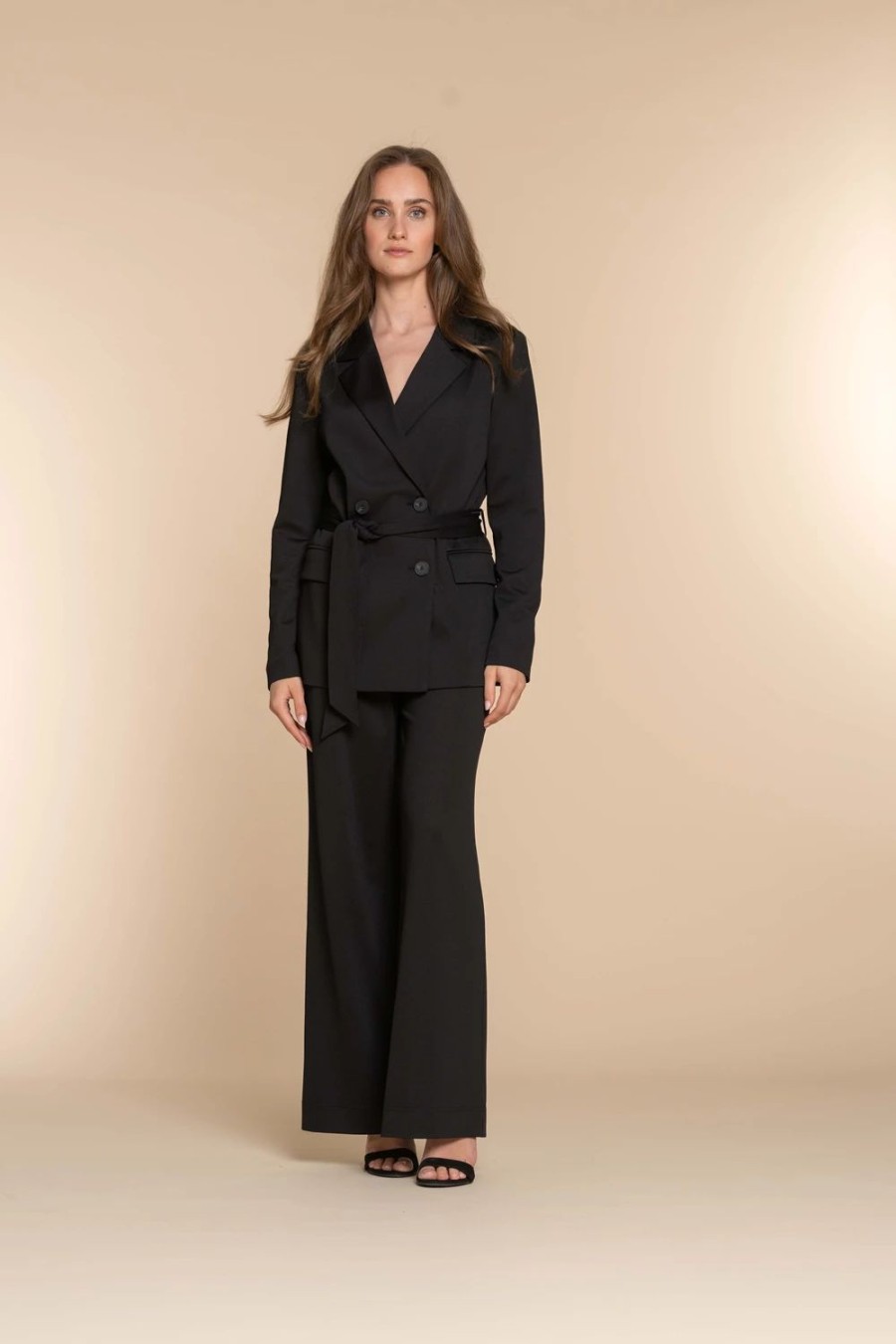 Vrouwen Geisha Fashion | Geisha Dames Tailored Twill Pantalon 31581-21 Zwart