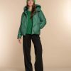 Vrouwen Geisha Fashion | Geisha Dames Korte Puffer Jas 38565-21 Groen