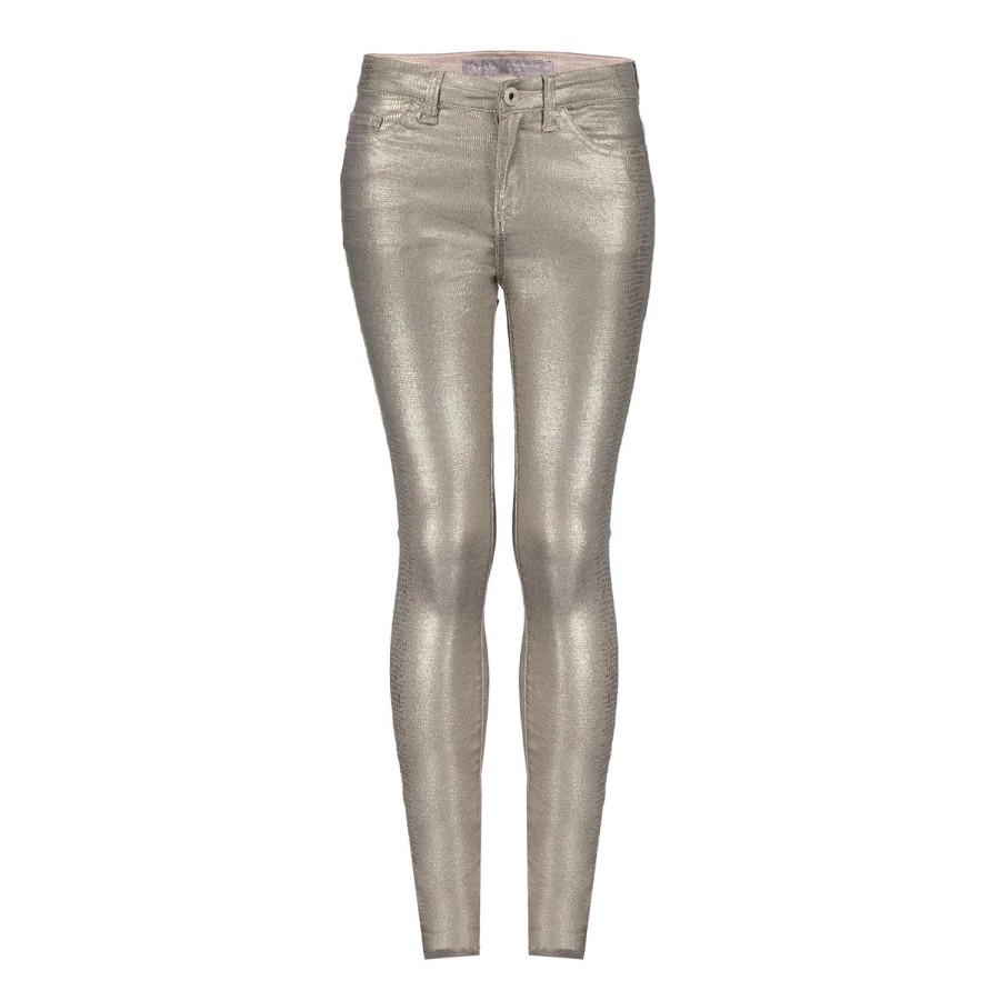 Meisjes Geisha Fashion | Geisha Meisjes Metallic Snake Print Skinny Jeans 31522K-10 Gold