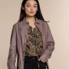 Vrouwen Geisha Fashion | Geisha Pu Doorknoop Blouse 03857-19 Sand