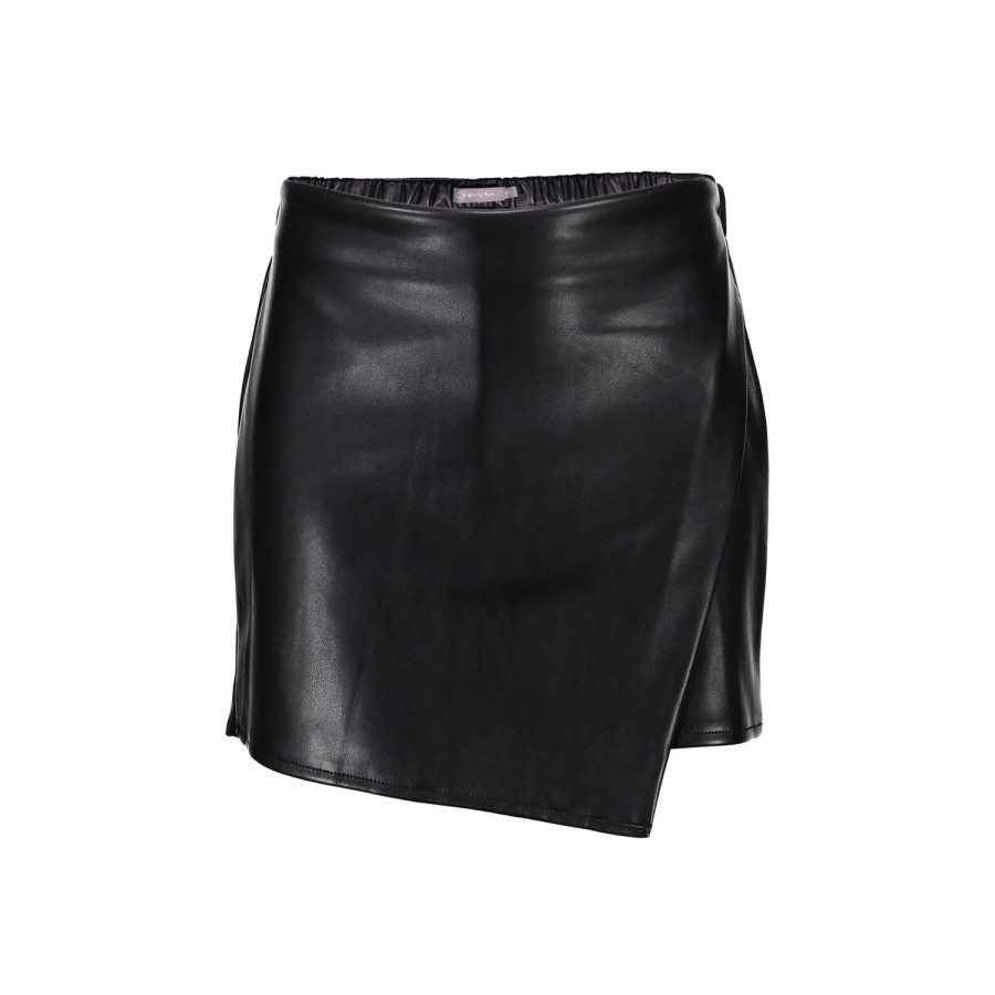 Meisjes Geisha Fashion | Geisha Meisjes Pu Leren Skort 36531K-19 Zwart