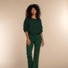 Vrouwen Geisha Fashion | Geisha Dames Punto Pantalon 31835-71 Forest Green