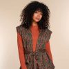 Vrouwen Geisha Fashion | Geisha Dames Gilet Met Paisley Print 35902-20 Zwart