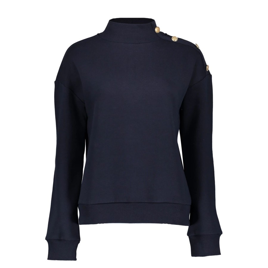 Vrouwen Geisha Fashion | Geisha Dames Sweater Met Knopen 32834-41 Navy