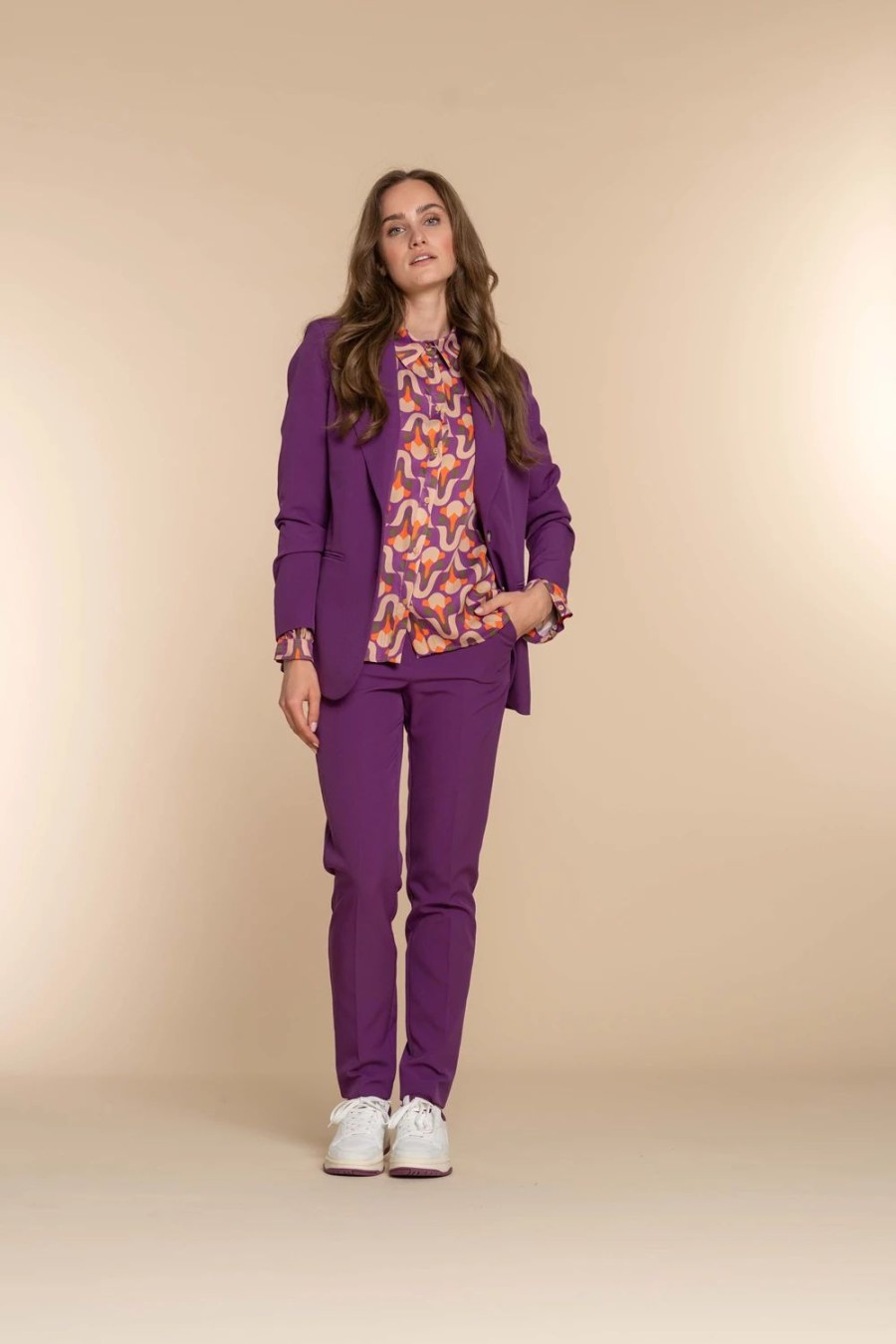 Vrouwen Geisha Fashion | Geisha Dames Pantalon 31568-32 Paars