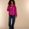 Vrouwen Geisha Fashion | Geisha Dames Korte Puffer Jas 38565-21 Fuchsia