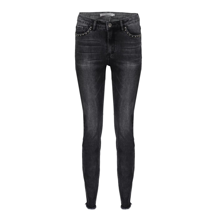 Vrouwen Geisha Fashion | Geisha Slimfit Jeans 11843-24 Black Denim