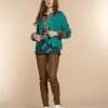 Vrouwen Geisha Fashion | Geisha Dames Gebreid Basic Vest 34577-70 Emerald