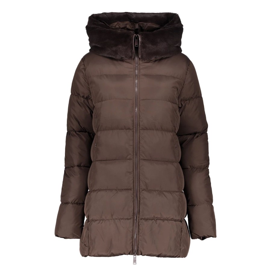 Vrouwen Geisha Fashion | Geisha Dames Korte Puffer Jas 38571-21 Bruin