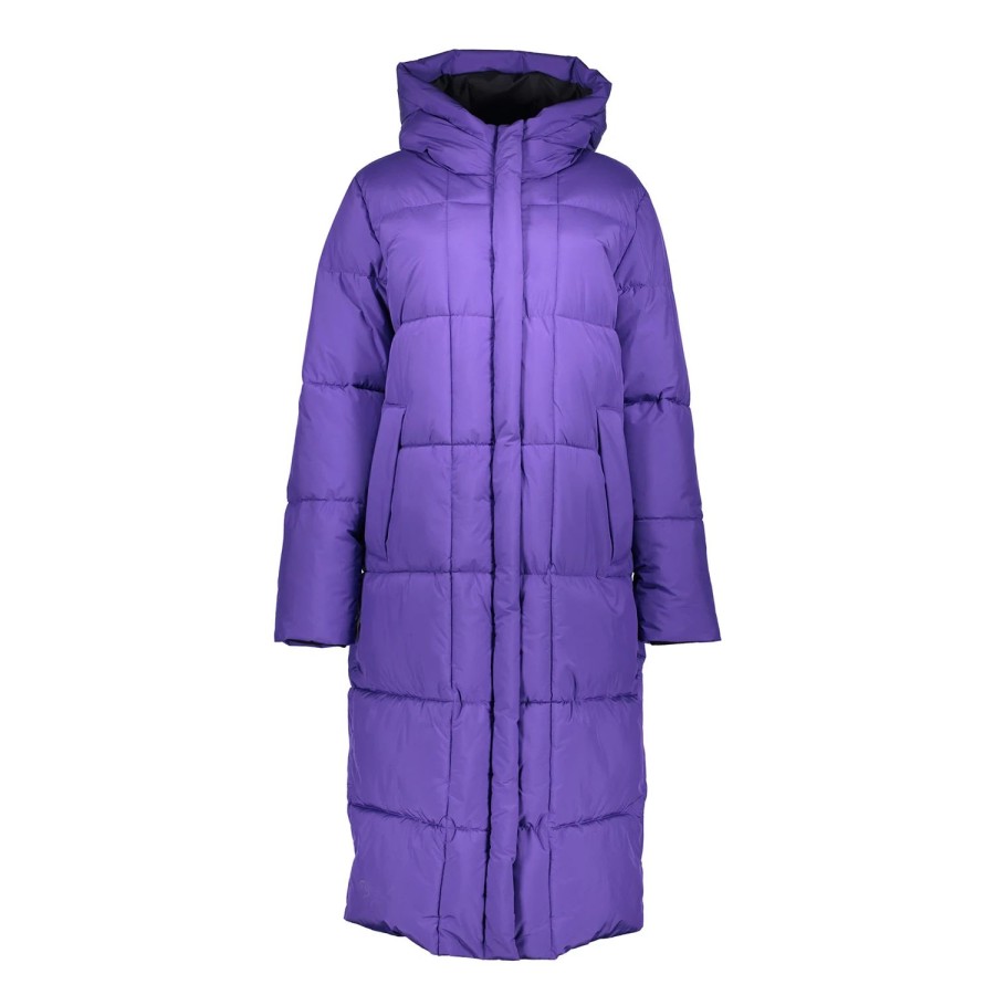 Vrouwen Geisha Fashion | Geisha Dames Lange Puffer Jas 38563-21 Paars